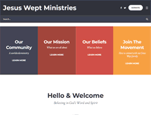 Tablet Screenshot of jesusweptministries.com